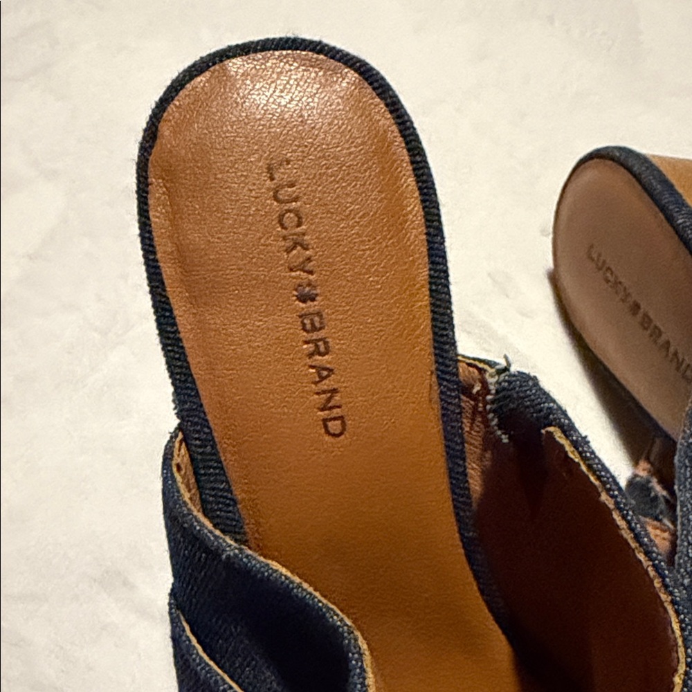 Lucky Brand Women's Denim Blue Mules - Picture 7 of 10